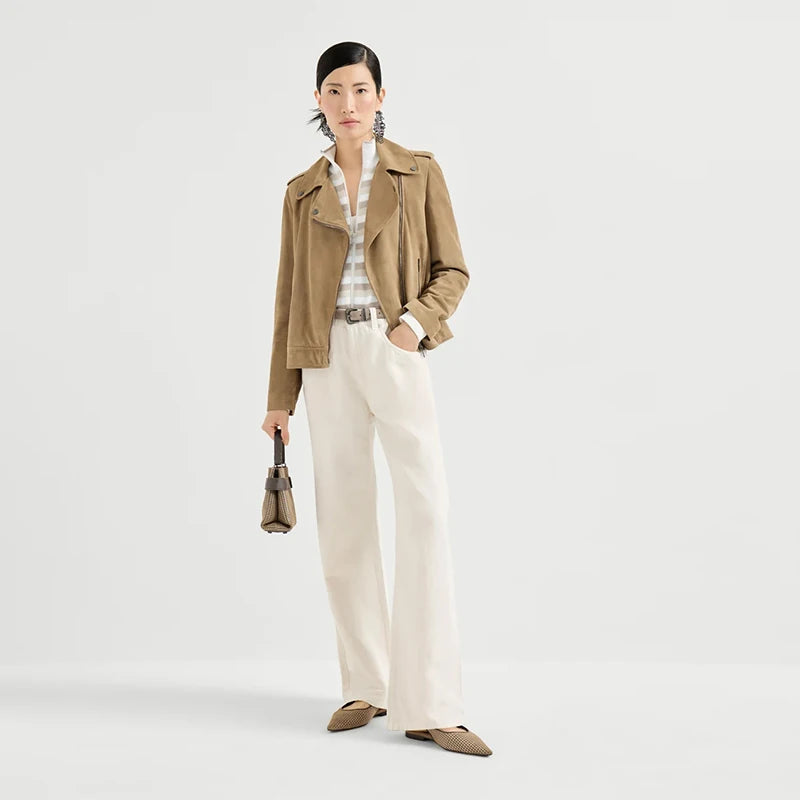 Velarve Women's White Zip-Front Cardigan, V-Neck Knit