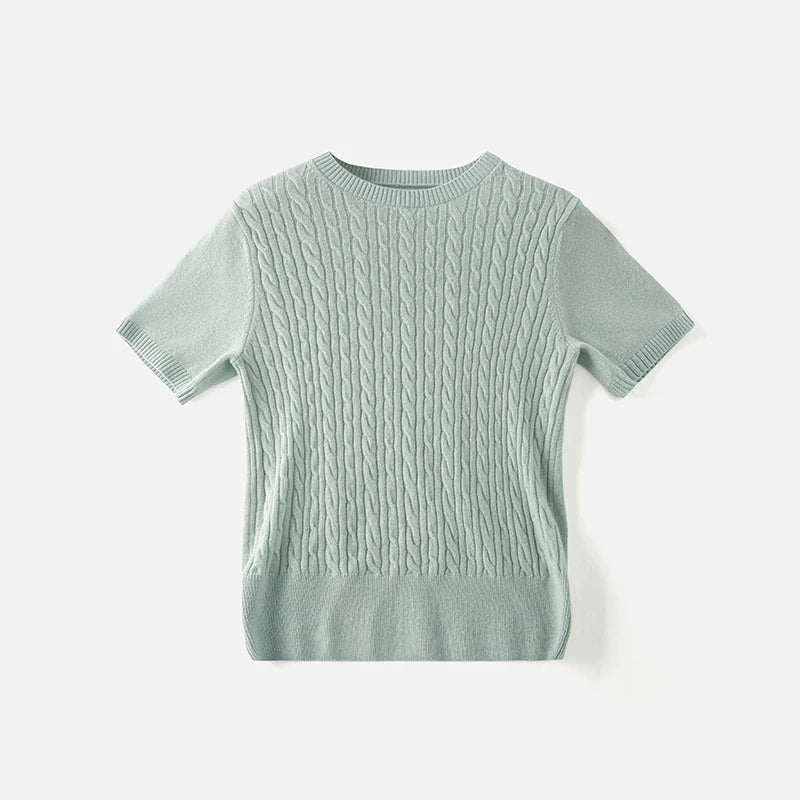 Velarve Women's Light Blue Oversized Pullover Sweater, Batwing Ribbed Knit