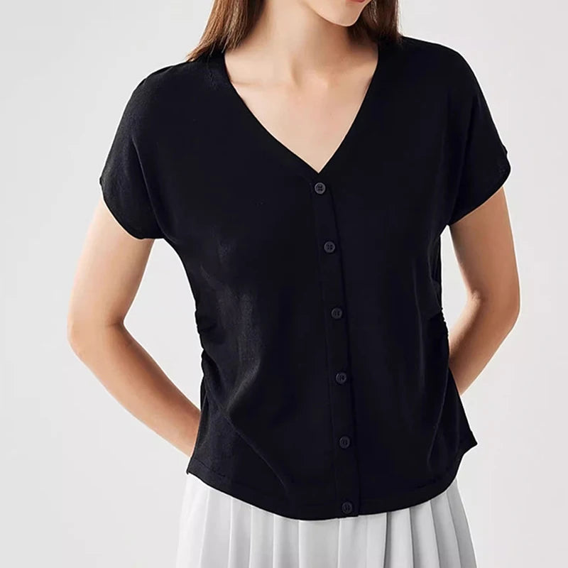 Velarve Women's Viscose V-Neck Cardigan