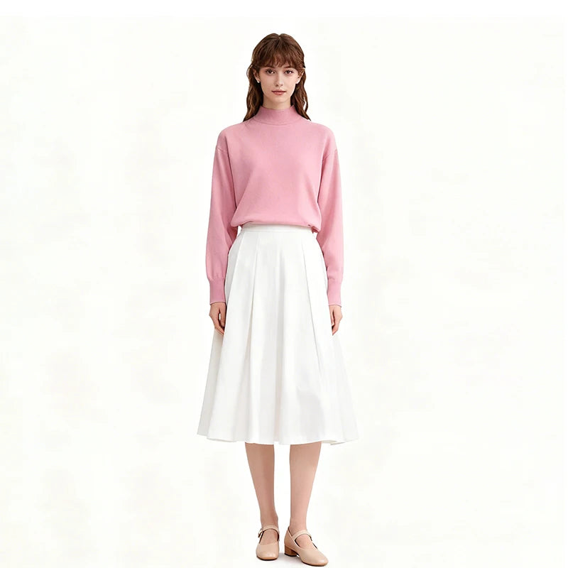 Velarve Women's Chunky Wool Turtleneck Sweater