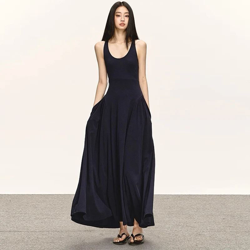 Velarve Women's Floor-Length Knit Dress, Diamond Pattern