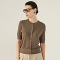 Velarve Women's Gold Oversized Cotton Sweater