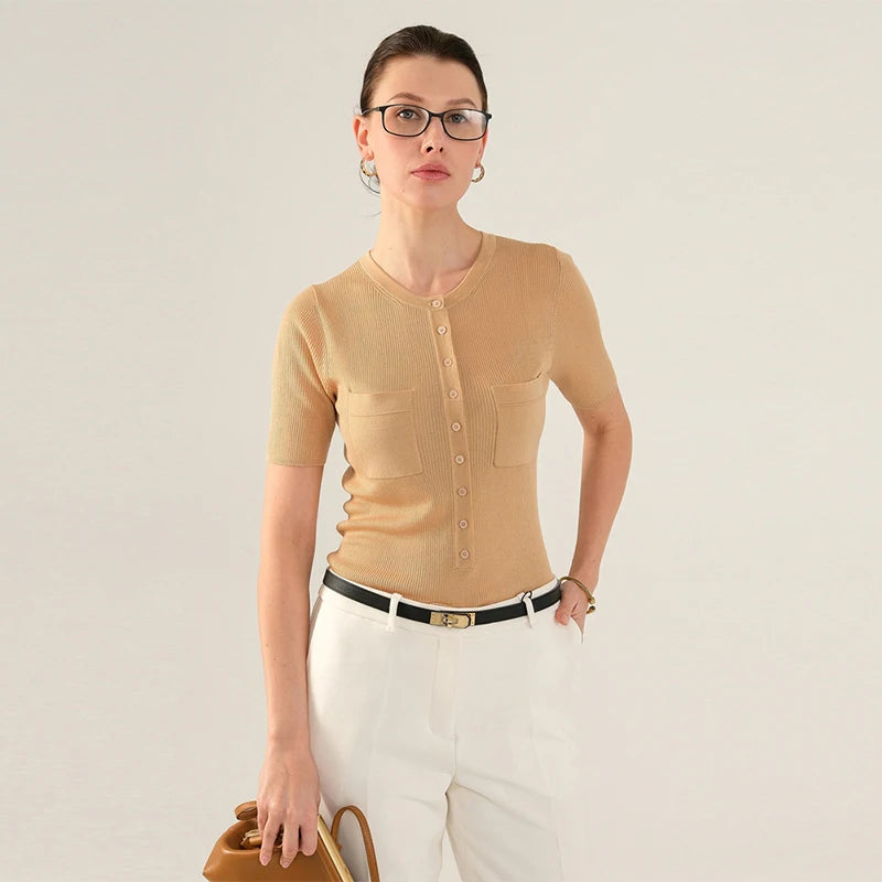 Velarve Women's Lyocell Crewneck Sweater