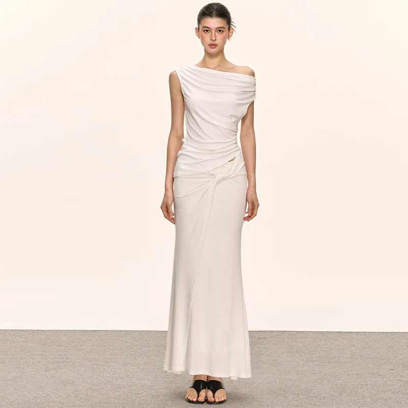Velarve Women's Corset Maxi Dress, Ruched Bodycon