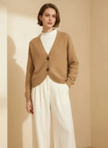 Velarve Women's Sheep Wool Cardigan, Embroidered Knit